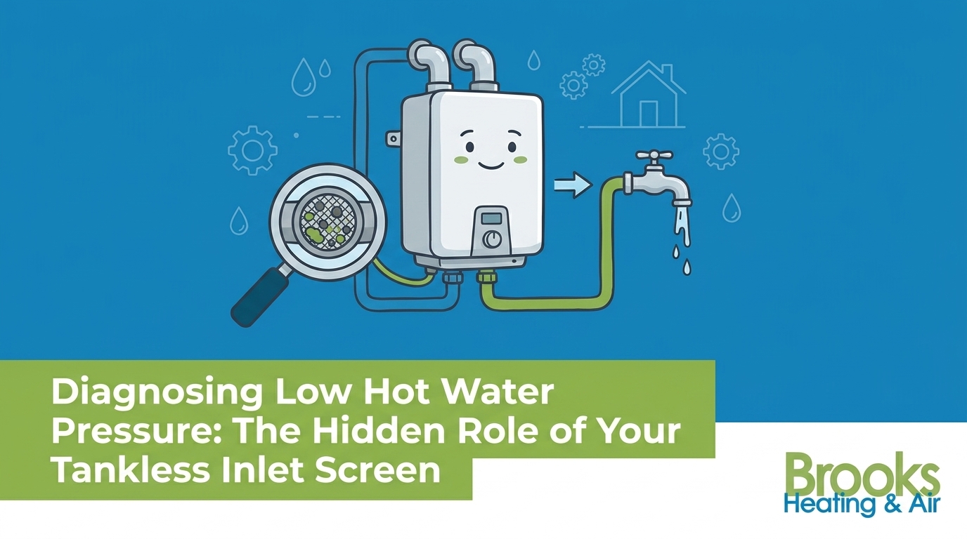 Tracing Low Hot Water Pressure Back to a Clogged Tankless Inlet Screen
