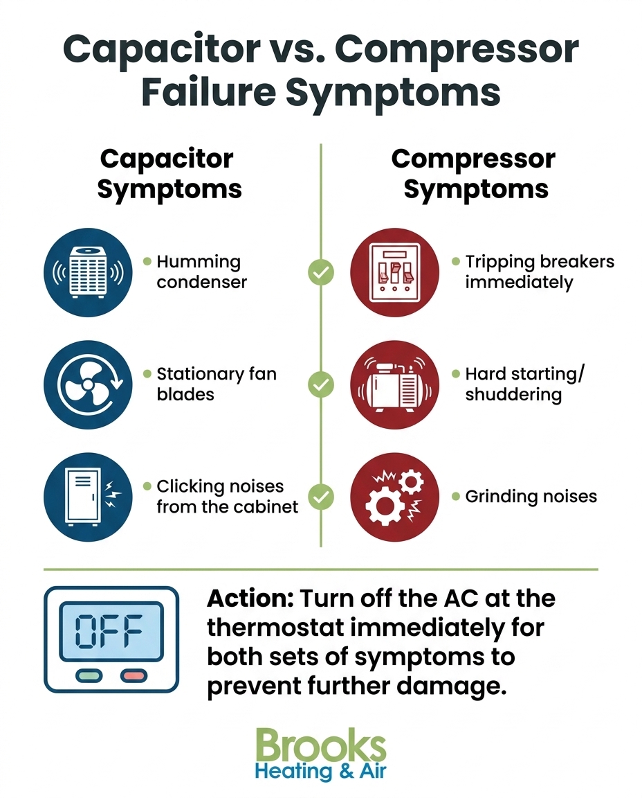 Capacitor vs. Compressor Failure Symptoms