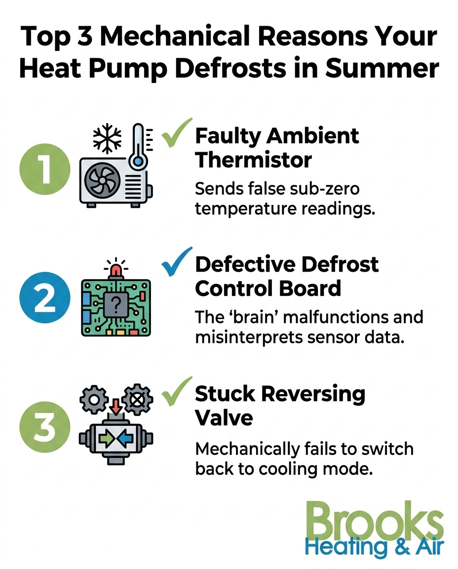Top 3 Mechanical Reasons Your Heat Pump Defrosts in Summer