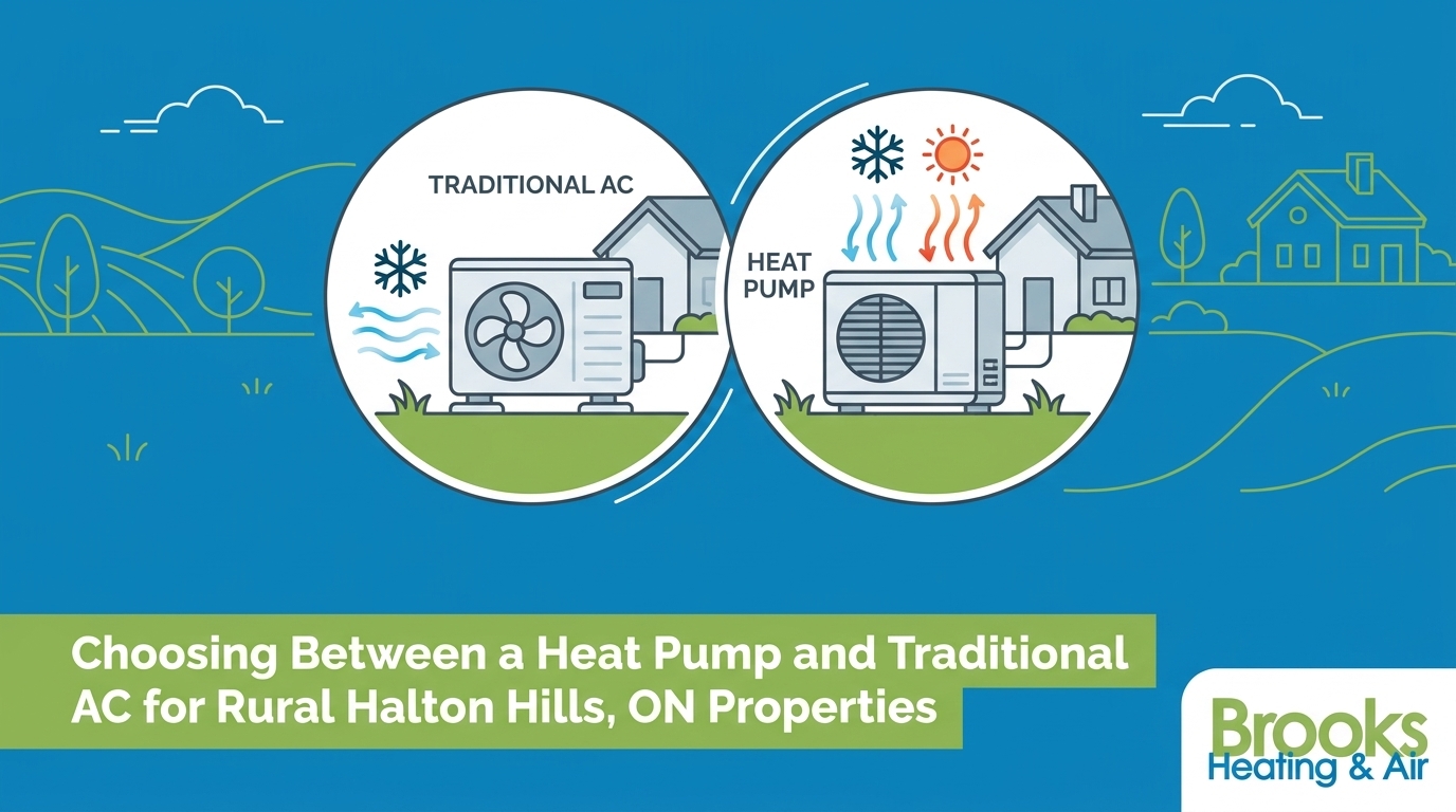 Choosing Between a Heat Pump and Traditional AC for Rural Halton Hills Properties