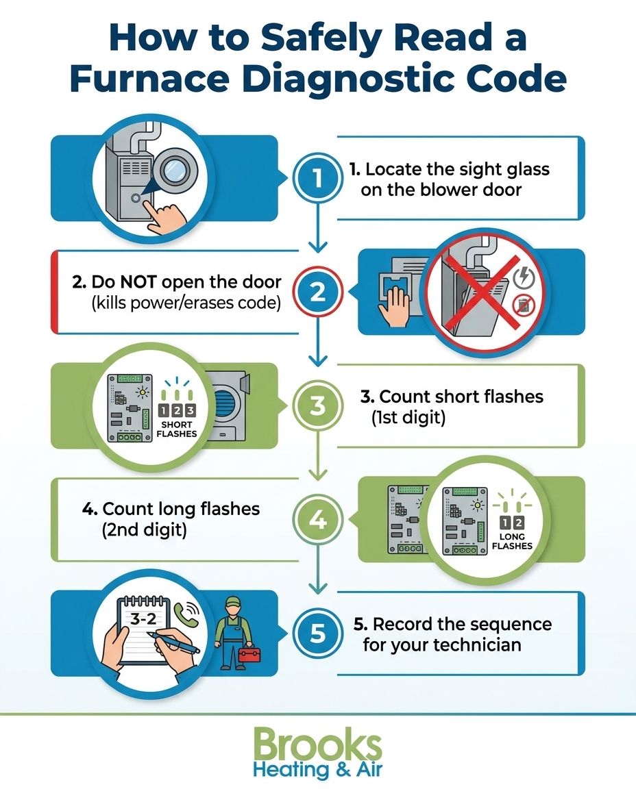 How to Safely Read a Furnace Diagnostic Code