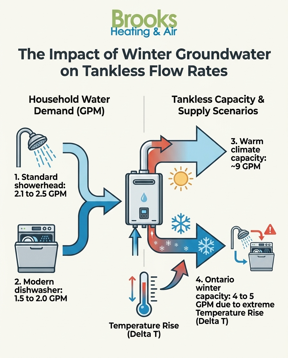 The Impact of Winter Groundwater on Tankless Flow Rates