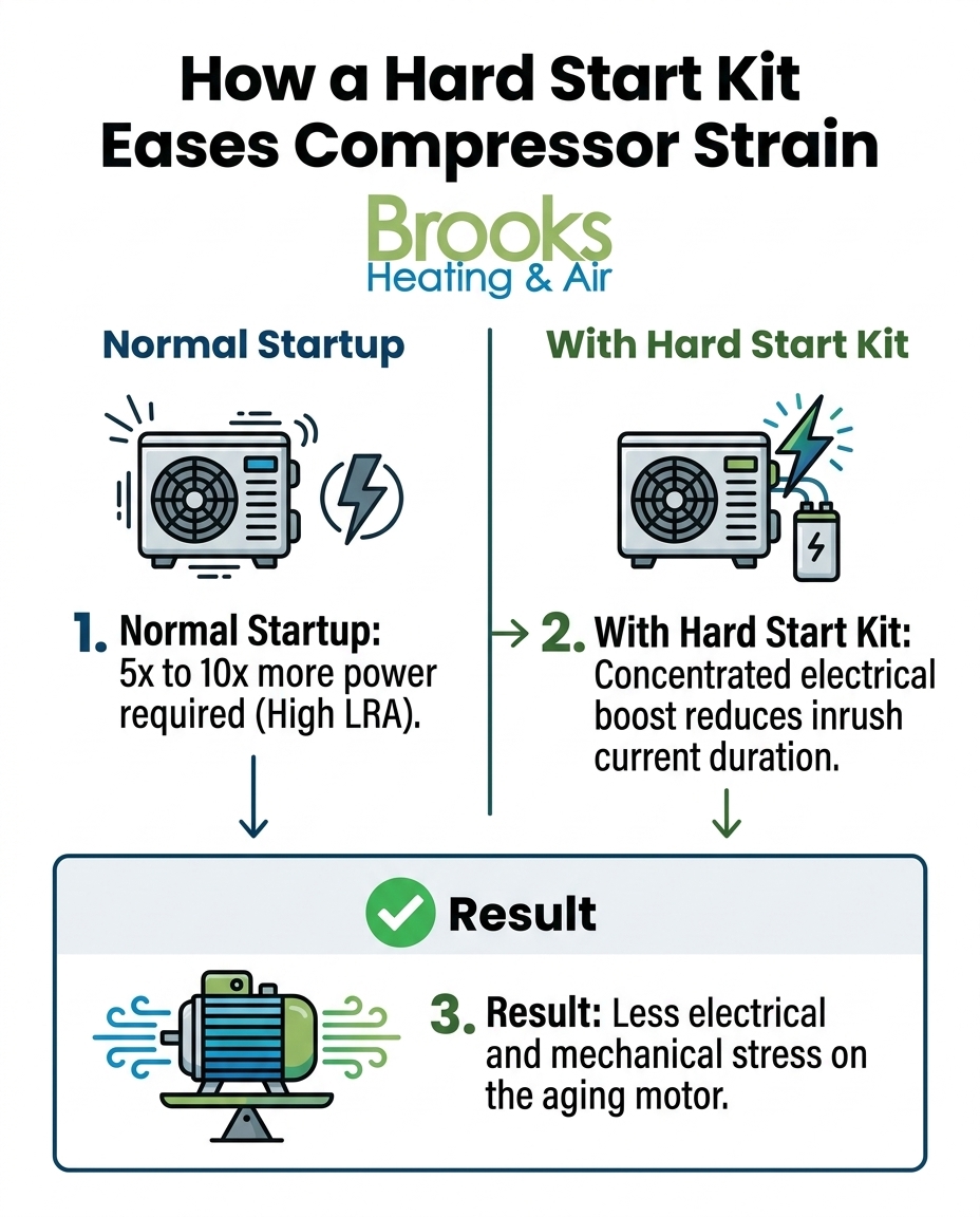 How a Hard Start Kit Eases Compressor Strain