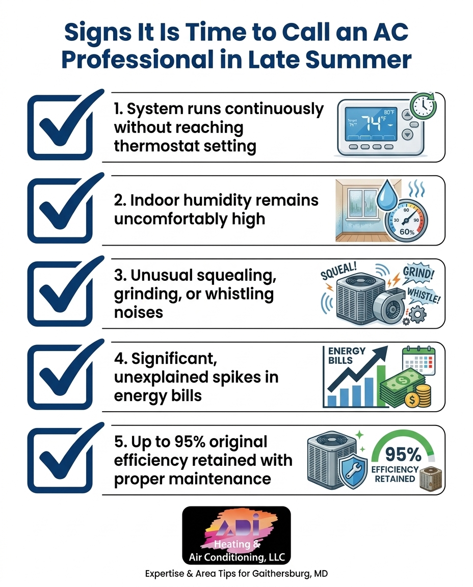 Signs It Is Time to Call an AC Professional in Late Summer