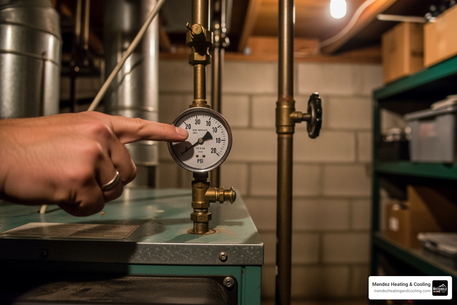 homeowner checking boiler pressure gauge - oil boiler short cycling bethlehem pa