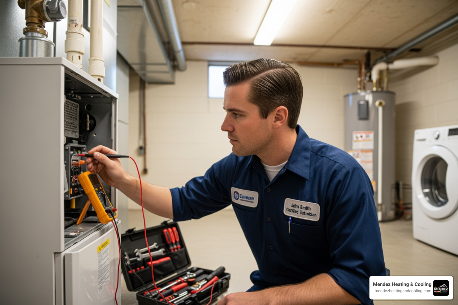 technician performing furnace tune-up - gas furnace safety allentown pa technician performing furnace tune-up - gas furnace safety allentown pa