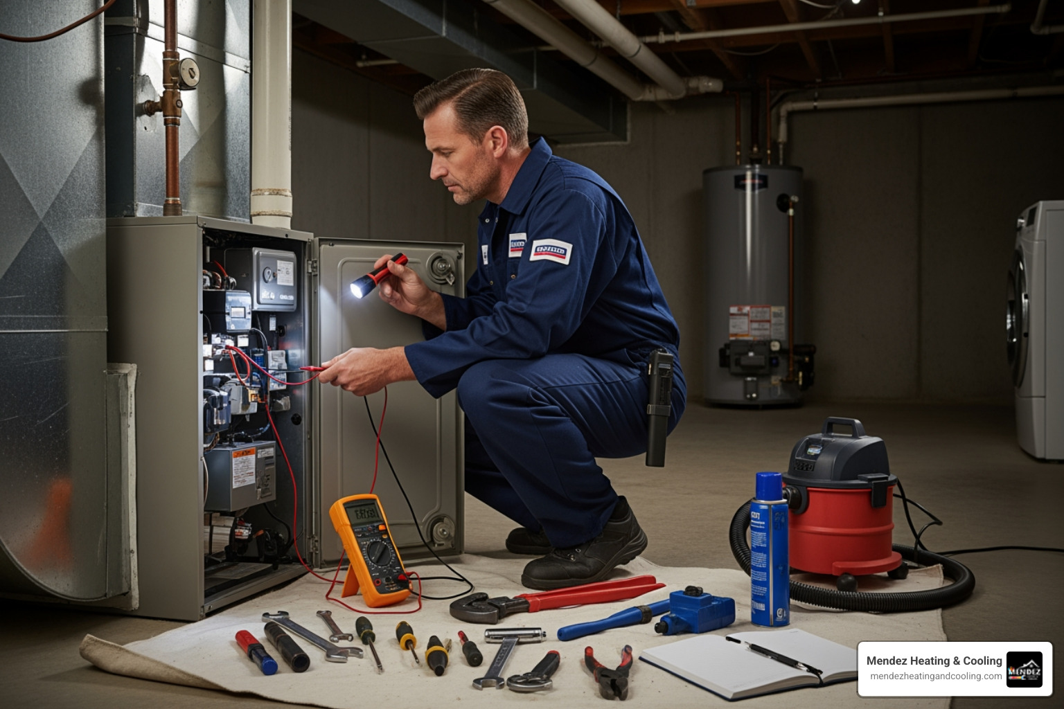 technician performing furnace maintenance - gas furnace efficiency reading pa technician performing furnace maintenance - gas furnace efficiency reading pa