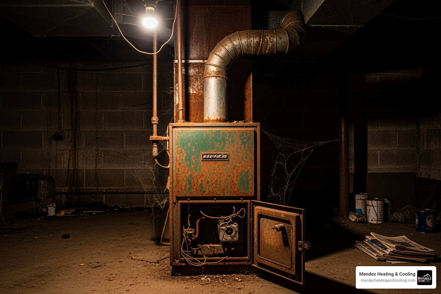 old, rusted furnace in a basement - gas furnace efficiency reading pa old, rusted furnace in a basement - gas furnace efficiency reading pa