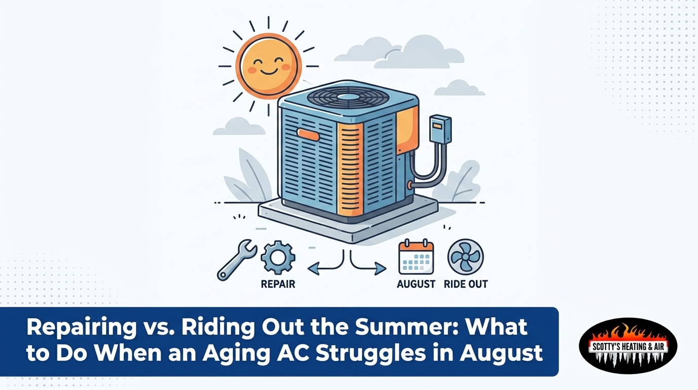 Repairing vs. Riding Out the Summer: What to Do When an Aging AC Struggles in August