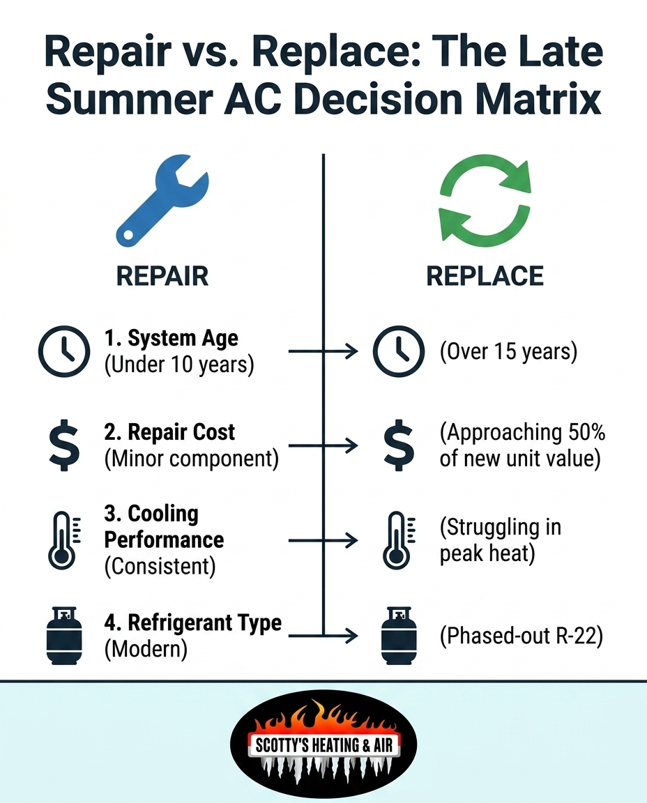 Repair vs. Replace: The Late Summer AC Decision Matrix