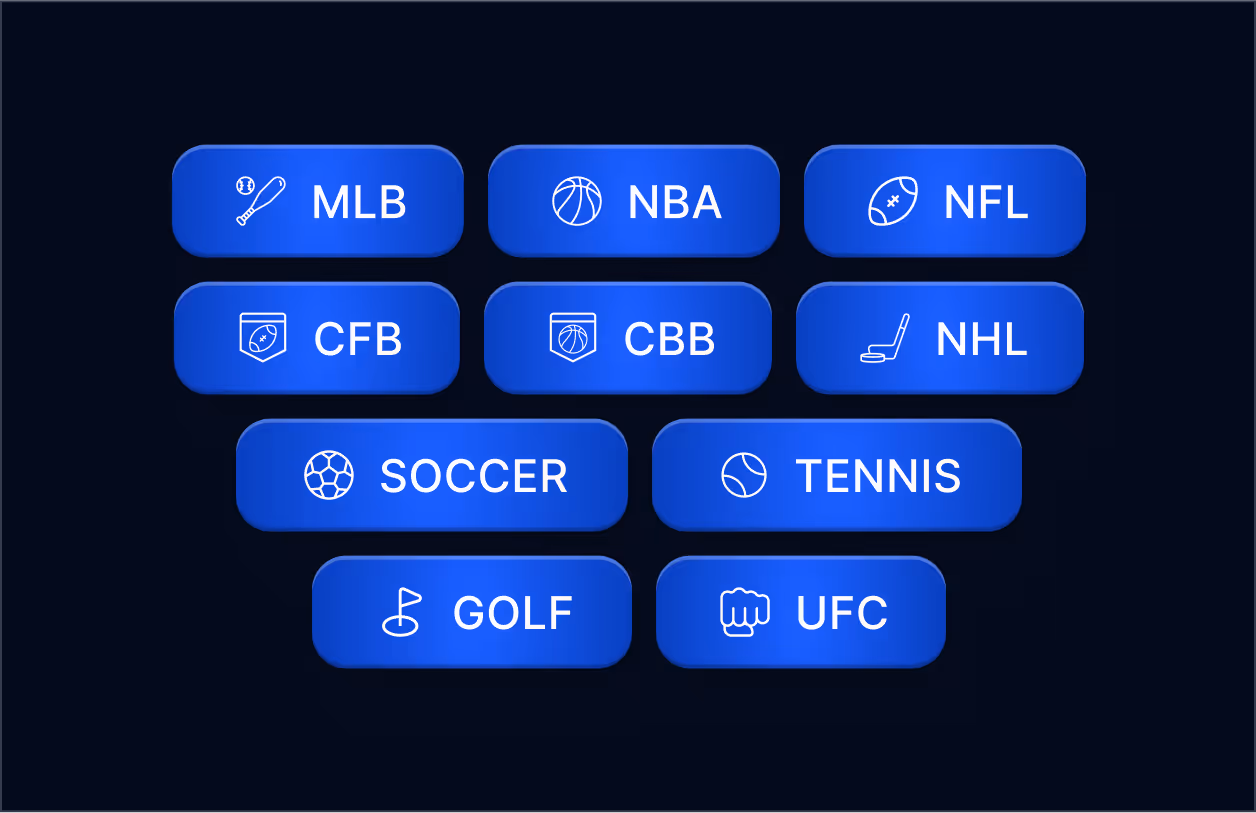 A blue button with the word "golf" on it.