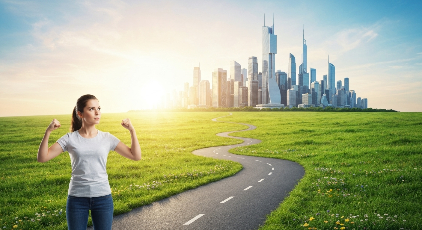 Person starting path to financial freedom