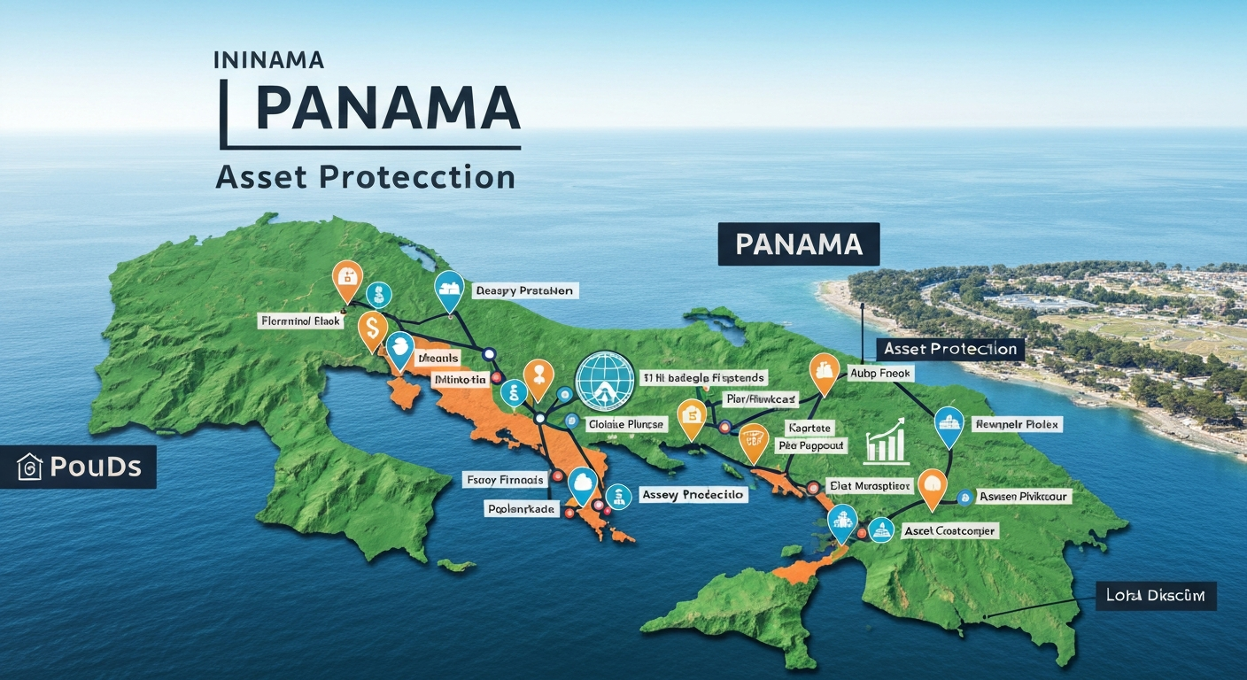 Panama finance map digital art