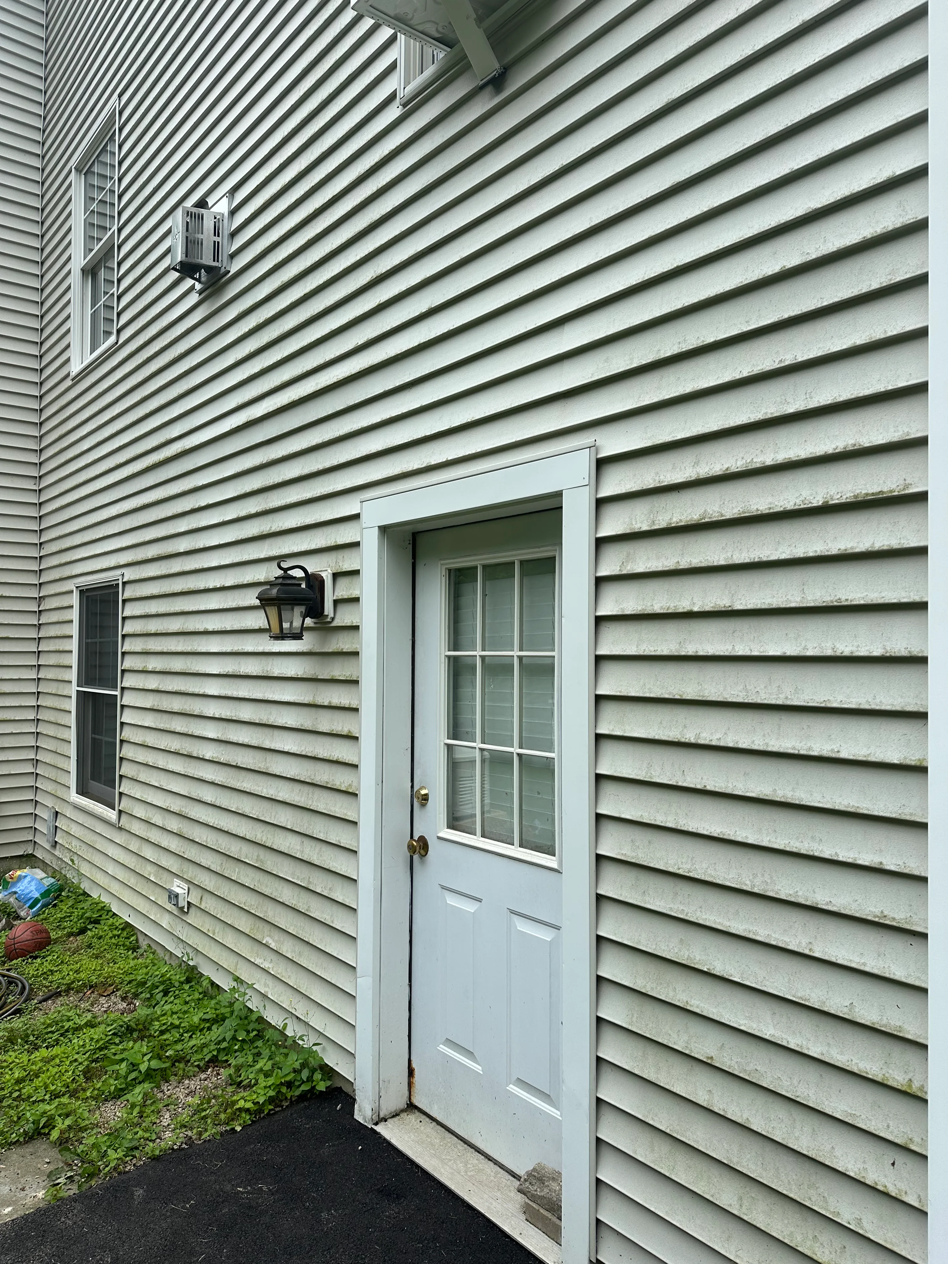 House siding after soft washing in NH