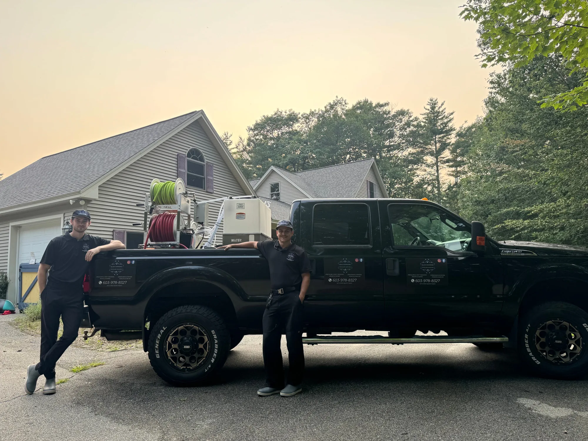 Connor and Gabe, co-owners of Black Diamond Pressure Washing, Barrington NH