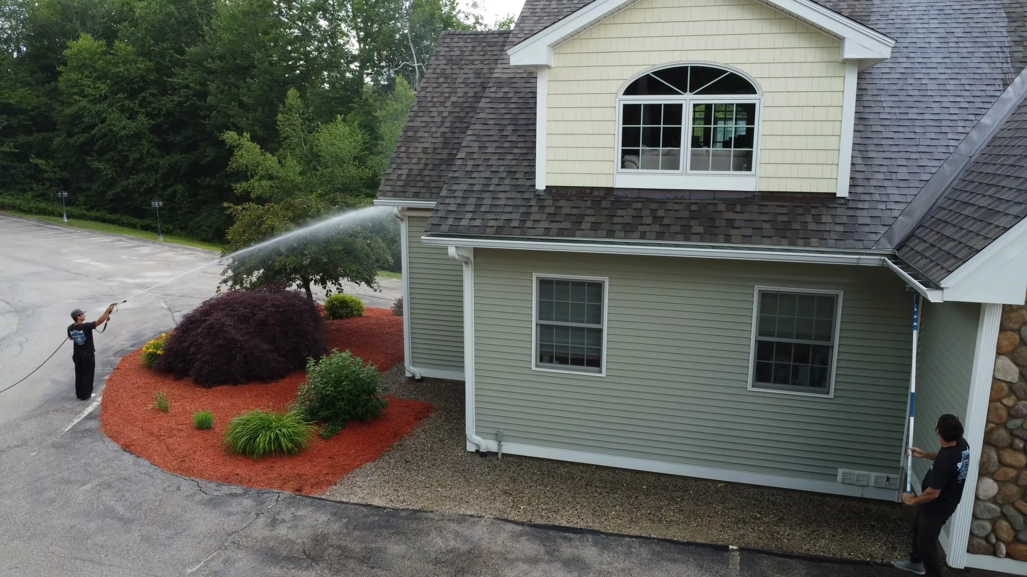 House soft washing before and after New Hampshire