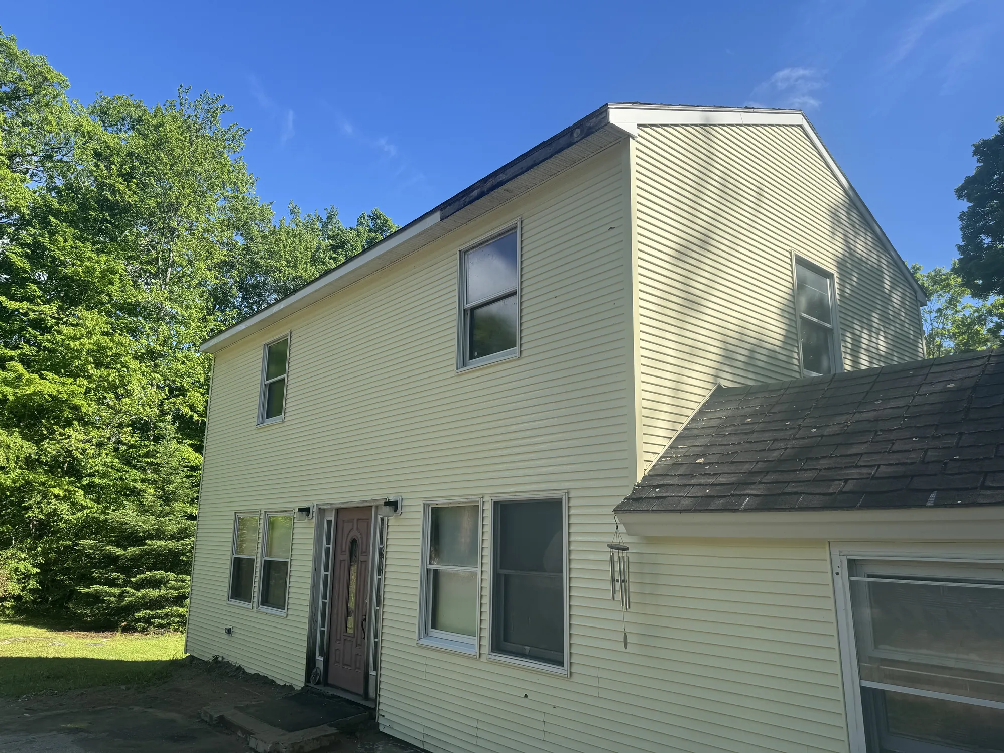 House siding after soft washing in NH