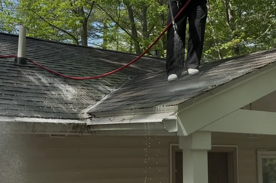Soft wash roof and siding cleaning Seacoast NH