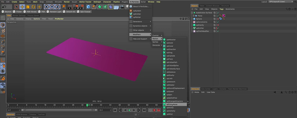 Animating Cloth with X-Particles 4 - Quick Start C4D Tutorial - xpTurbulence