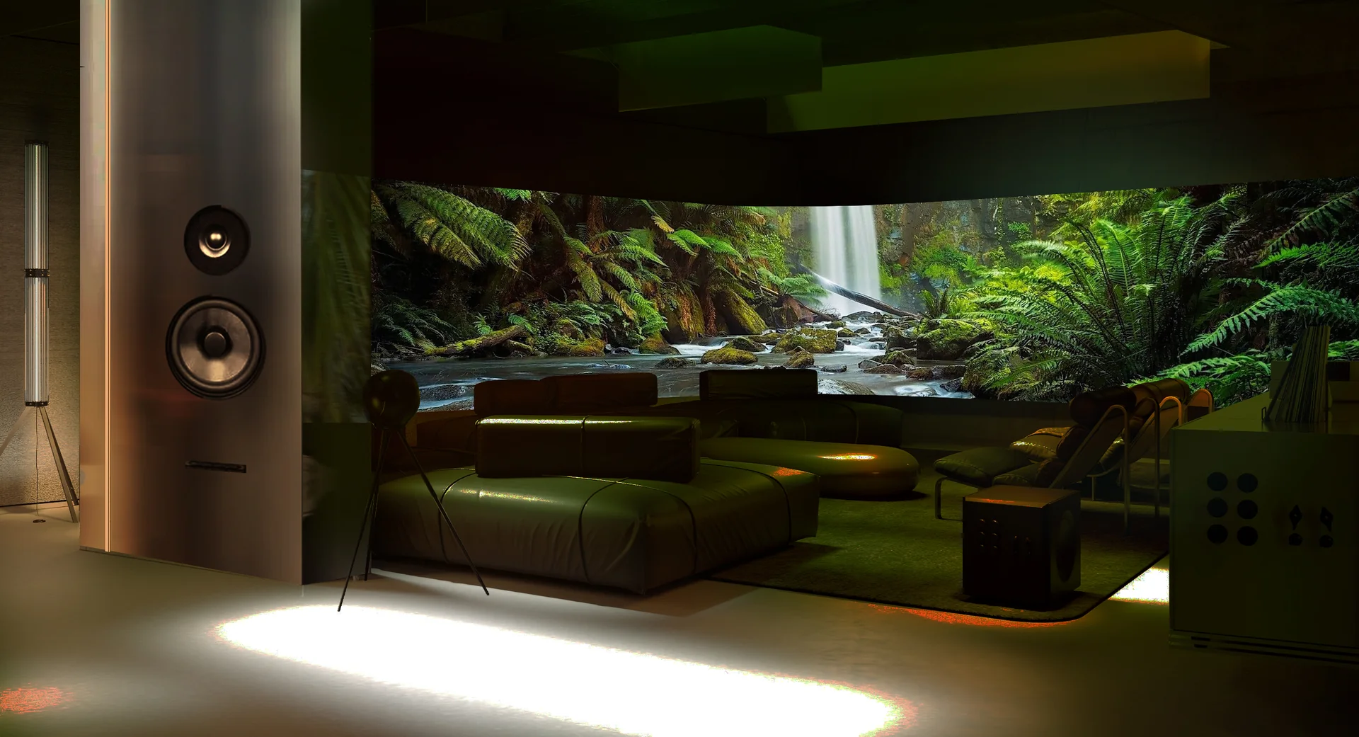 Media room is perfect getaway to any destination.