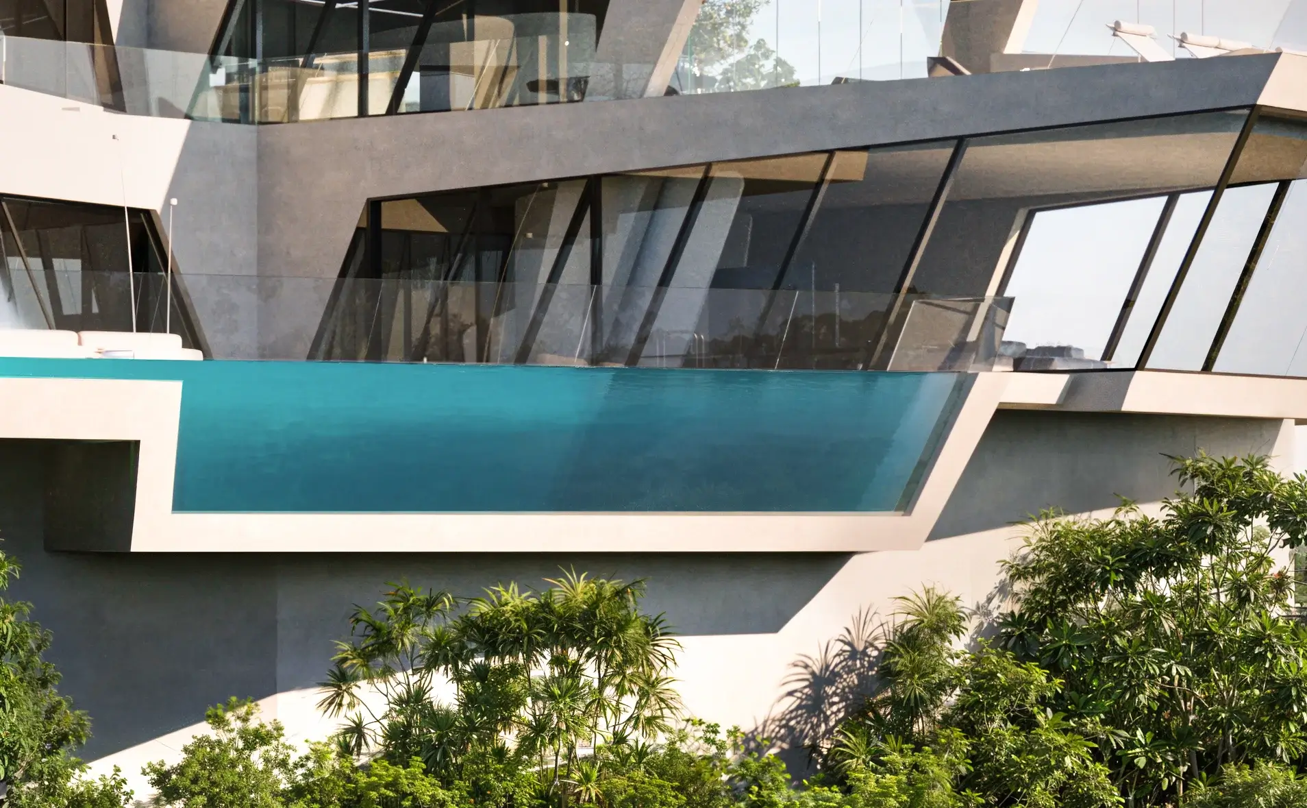 Pool deck lounge