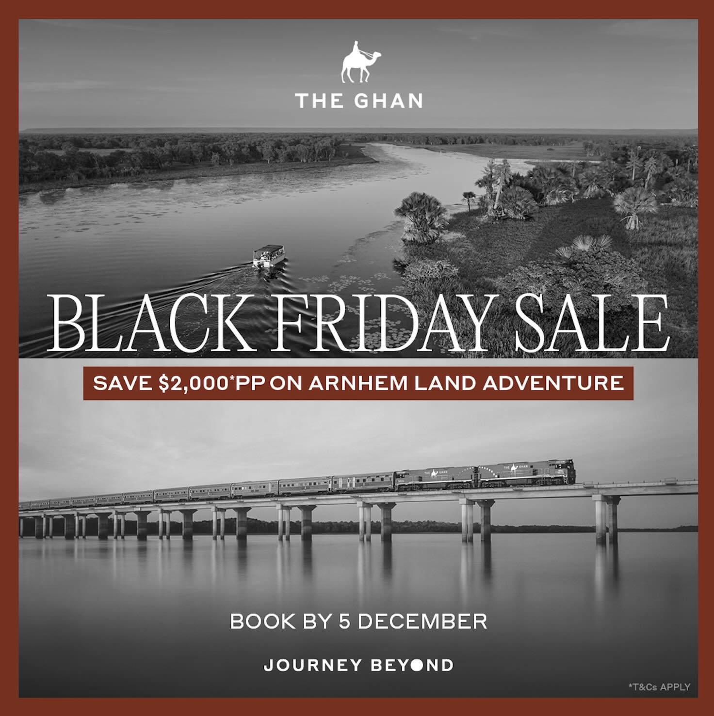 THE GHAN EXPEDITION - Black Friday Sale - Save $2,000pp* on Arnhem Land Adventure in 2026!