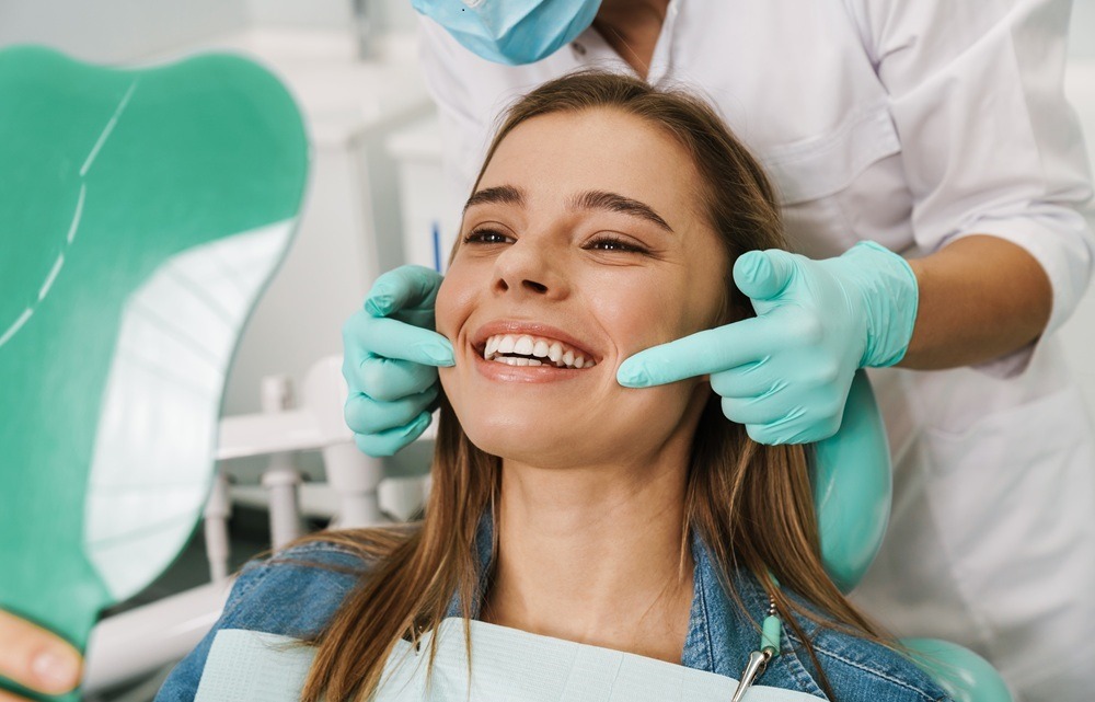 Smile after dental crown treatment