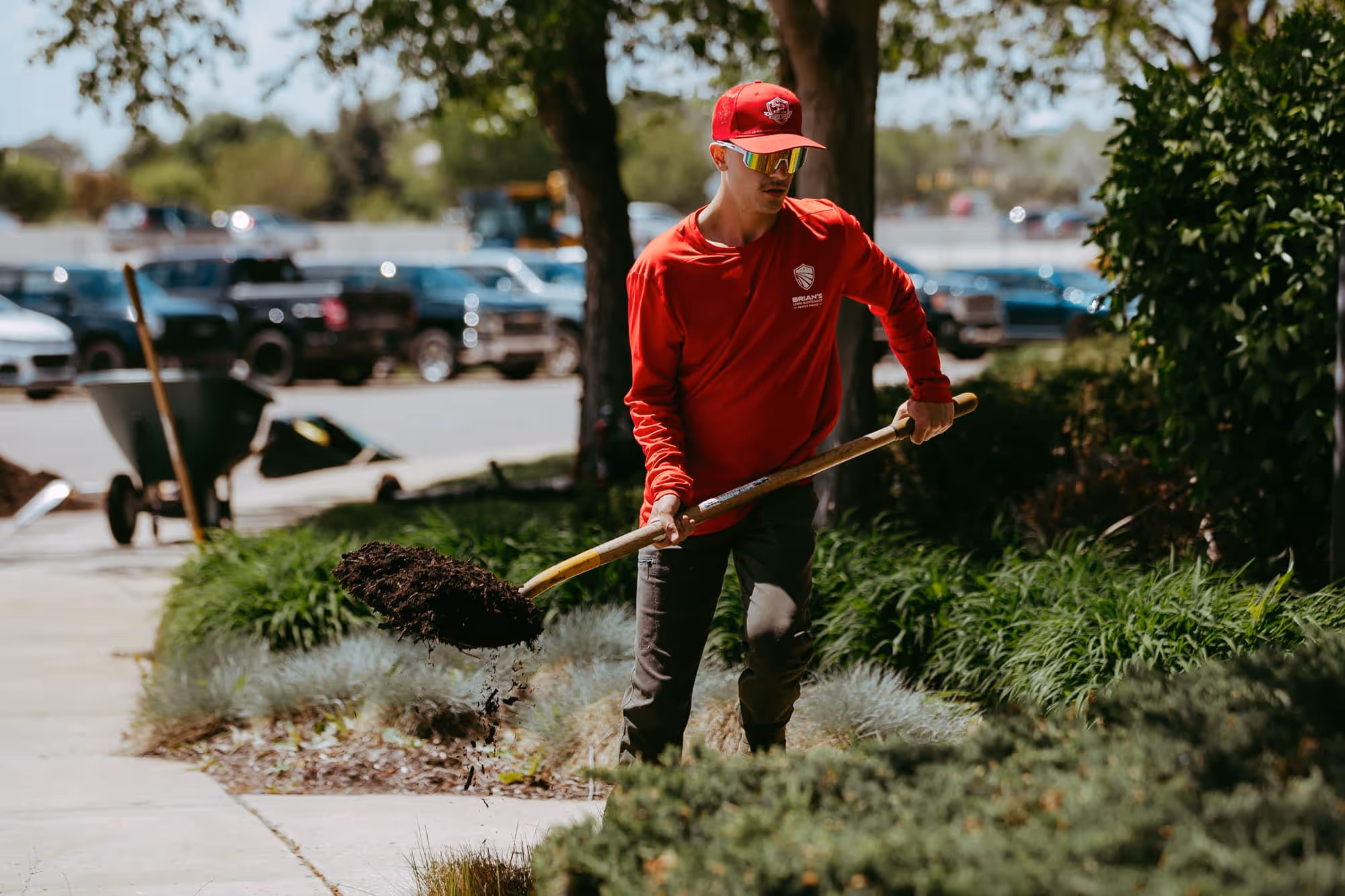Bed reshaping and clean borders for HOA common area in Novi