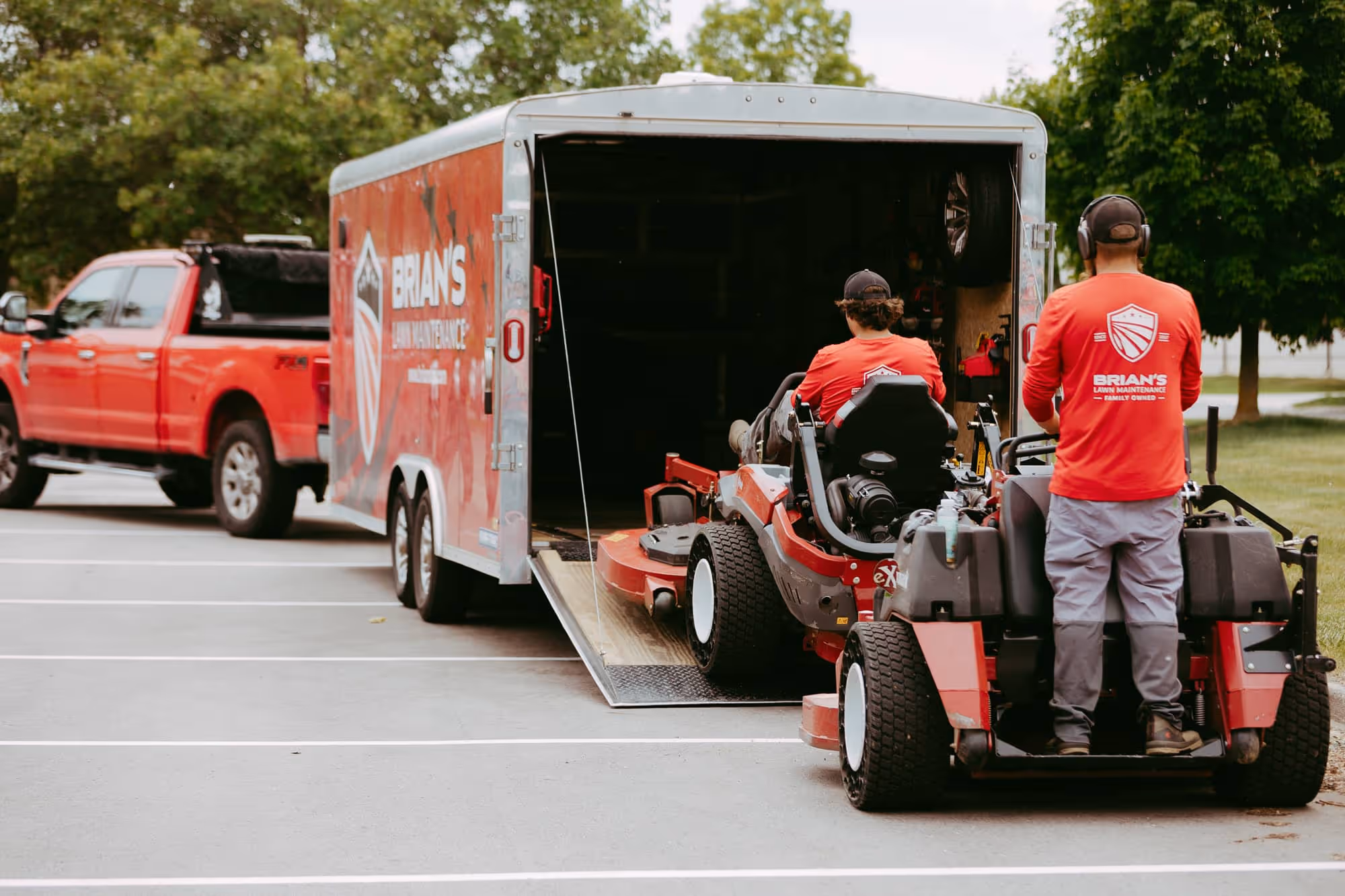 Monthly turf fertilization program on office campus in New Hudson