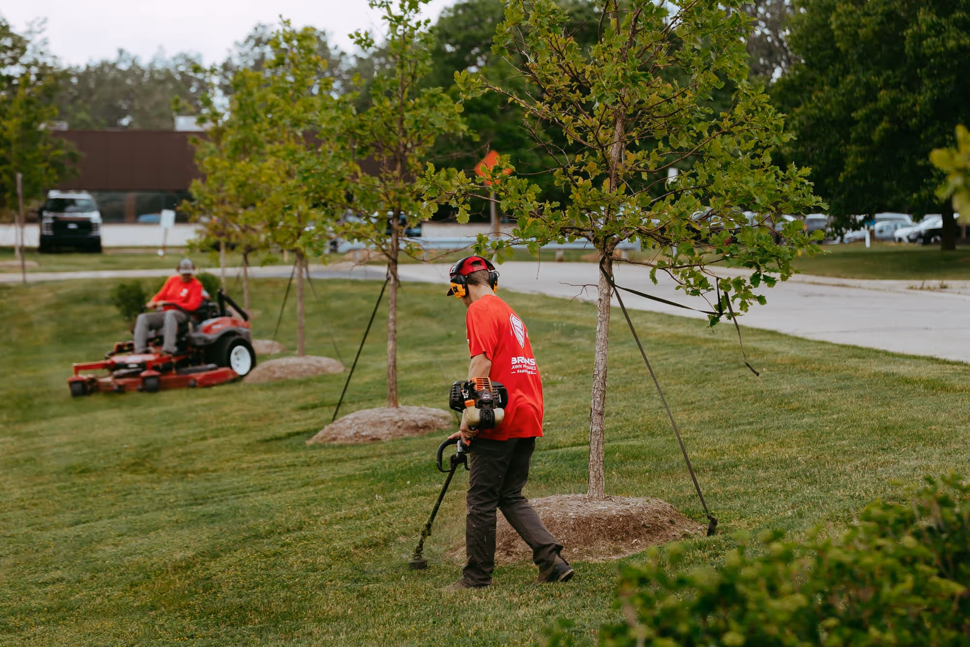 Irrigation sprinkler repair at multi-family complex in New Hudson
