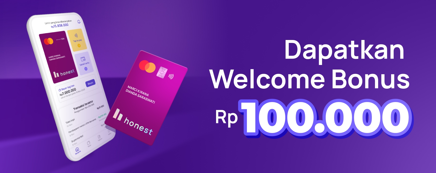 Kejar Welcome Bonus 100rb