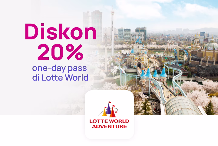 Diskon 20% one-day pass di Lotte World