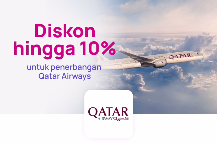 Diskon hingga 10% untuk penerbangan Qatar Airways
