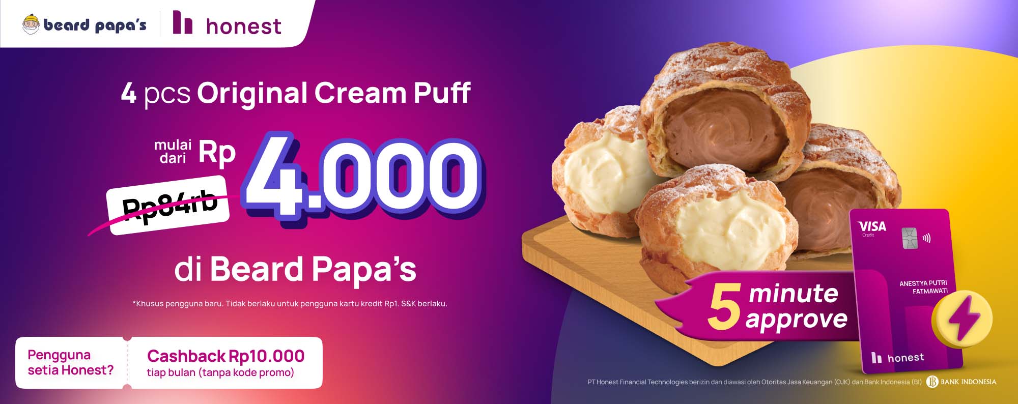 #DitraktirHonest - Beard Papa's