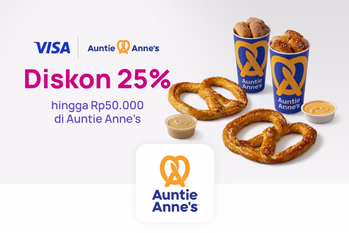 Auntie Anne’s 25% off