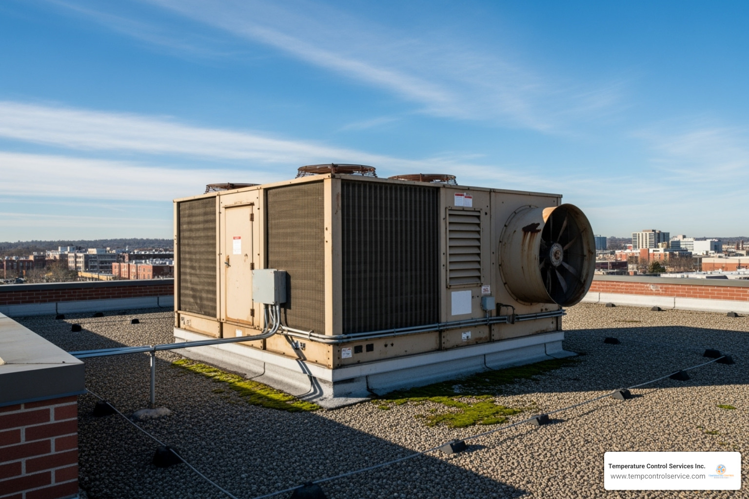 commercial rooftop HVAC unit - commercial heating service raleigh nc