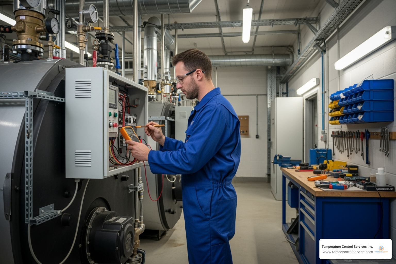 HVAC technician performing maintenance - commercial heating installation carrboro nc