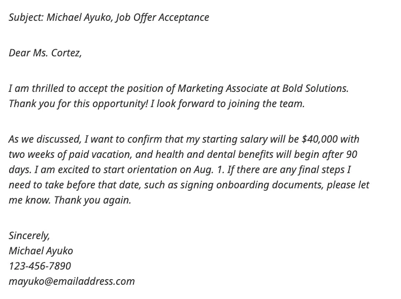 accepting a job offer 2