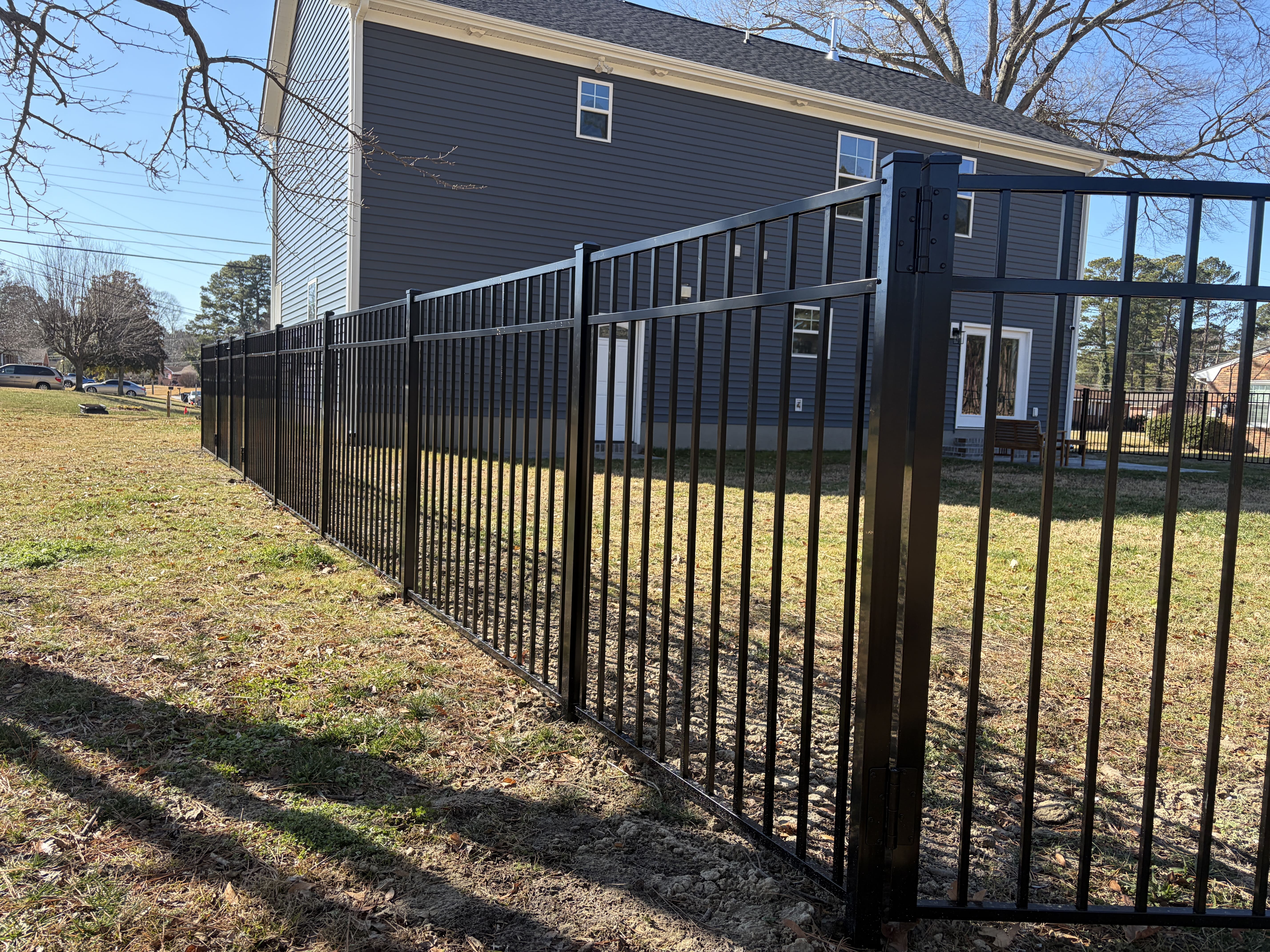 aluminum or iron fence