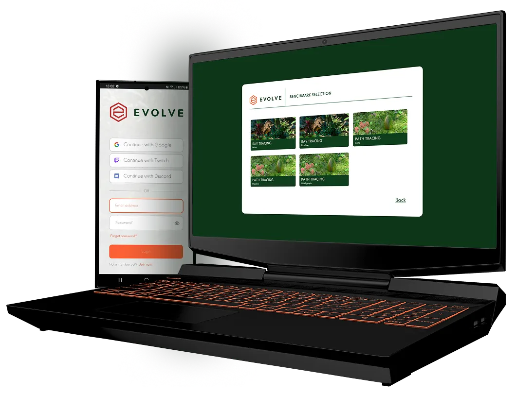 Evolve Desktop and Mobile Screens