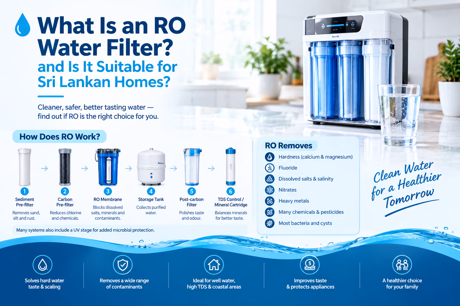 Water filter monthly cost in Sri Lanka with RO purification system