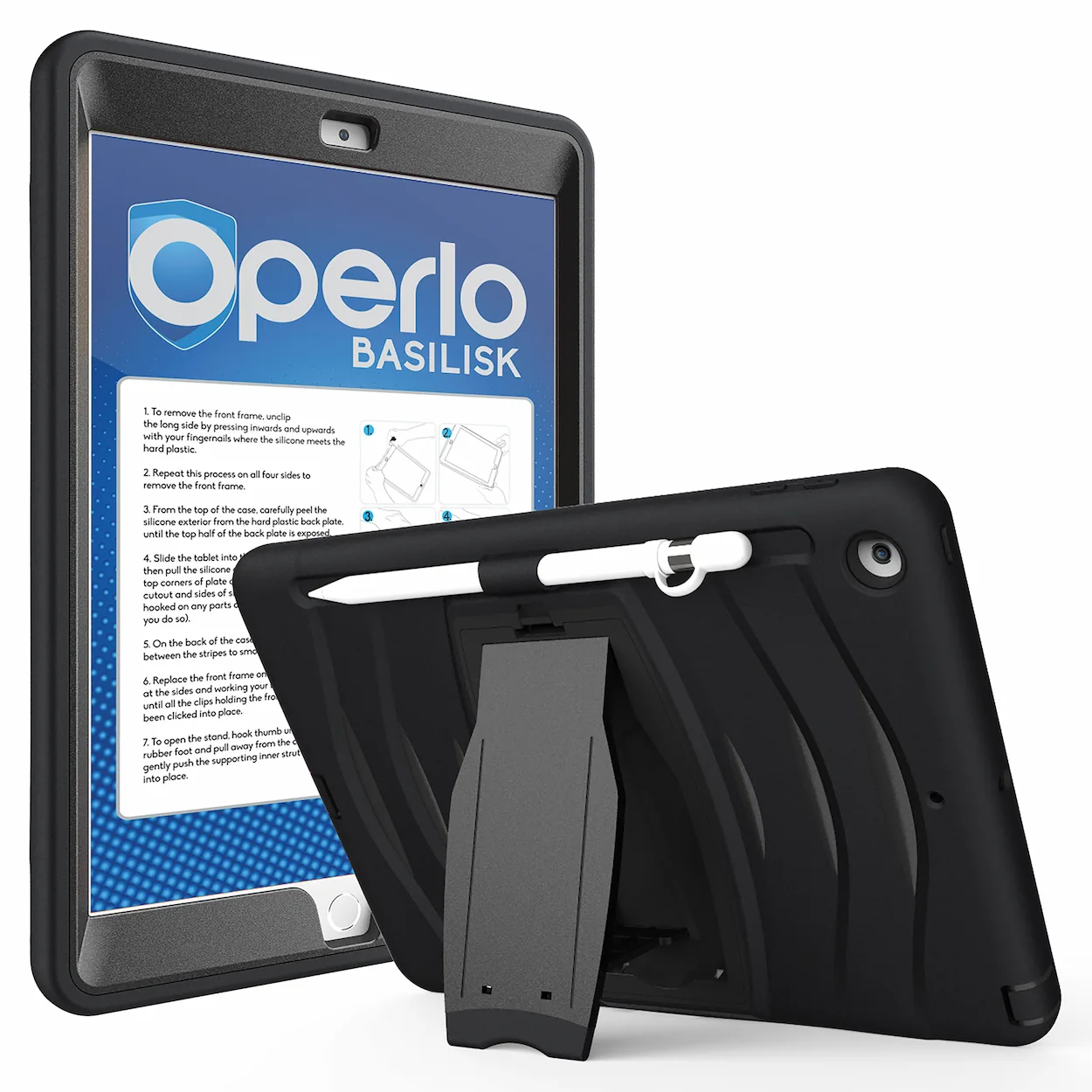 Operlo Basilisk V1 rugged iPad case in black
