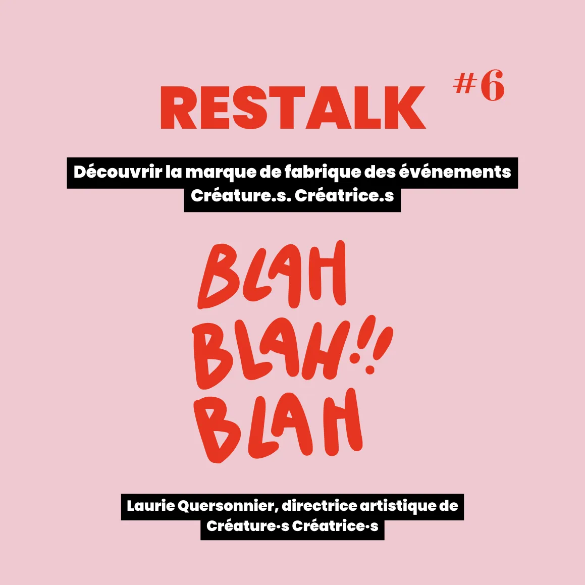 Visuel sur fond rose annonçant l'événement.