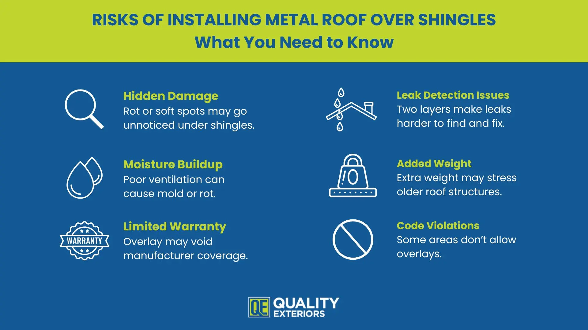 Can you put a metal roof over shingles? Potential risks