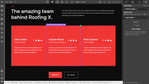 Roofing X - Webflow Template And Ui Kit Animations