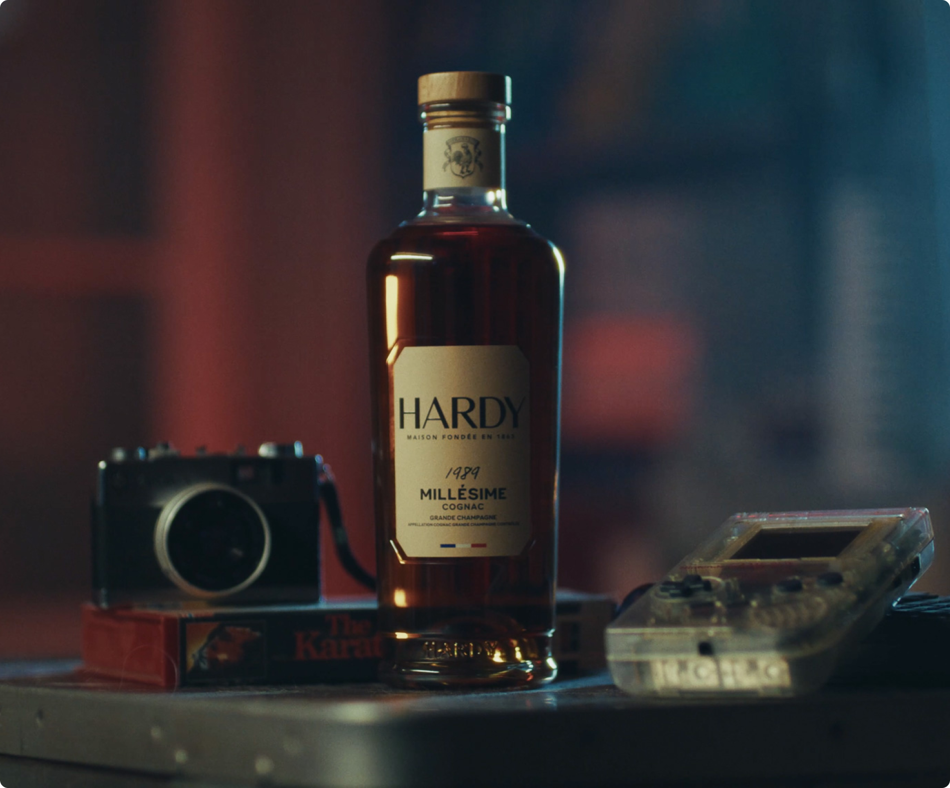 Hardy Millésime Bottle in a retro setting