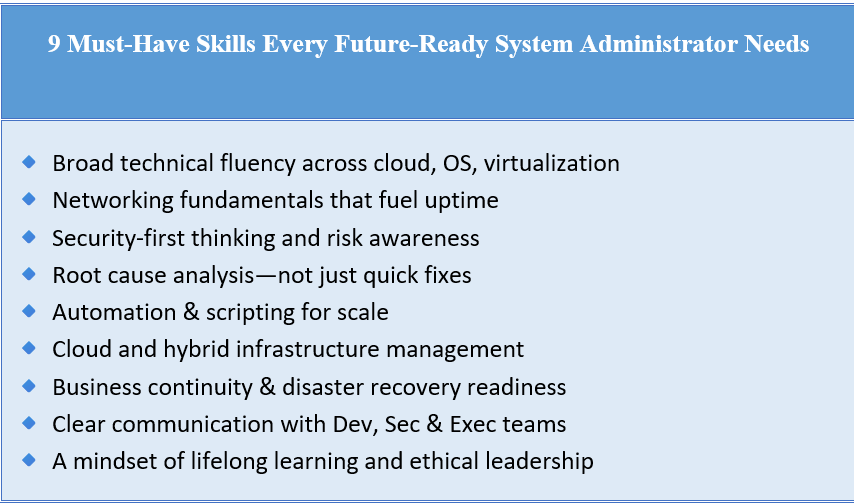 9 must have skills for system administrators