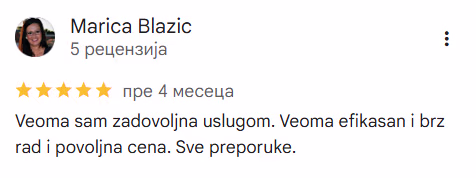 Recenzija zadovoljnog klijenta Marica