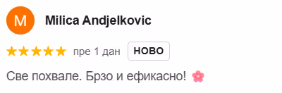 Recenzija zadovoljnog klijenta Milica