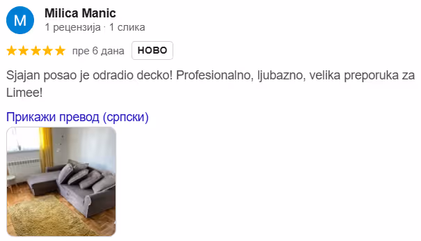 Recenzija zadovoljnog klijenta Milica